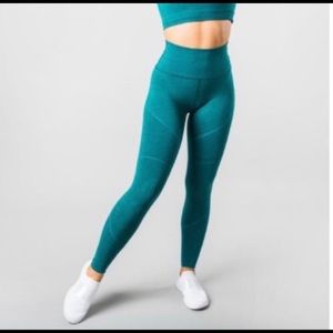 Alphalete turquoise R6 revival leggings SMALL